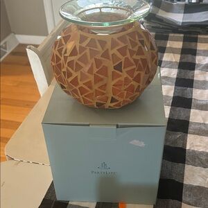 PartyLite Amber Mosaic Candle Holder